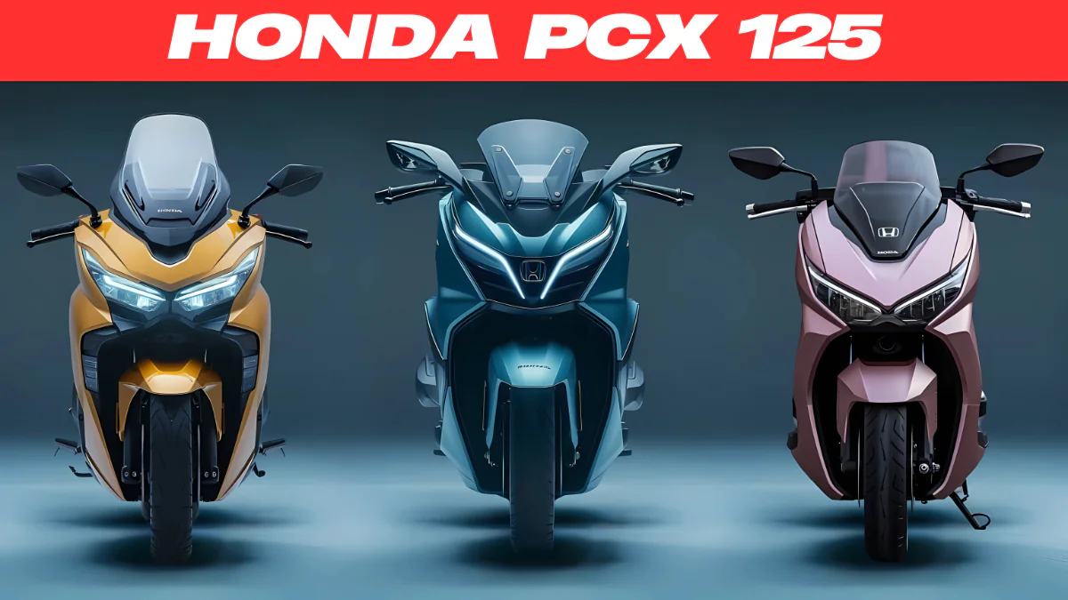 होंडा PCX 125 2025 स्कूटर शहर की सड़कों पर दौड़ते हुए